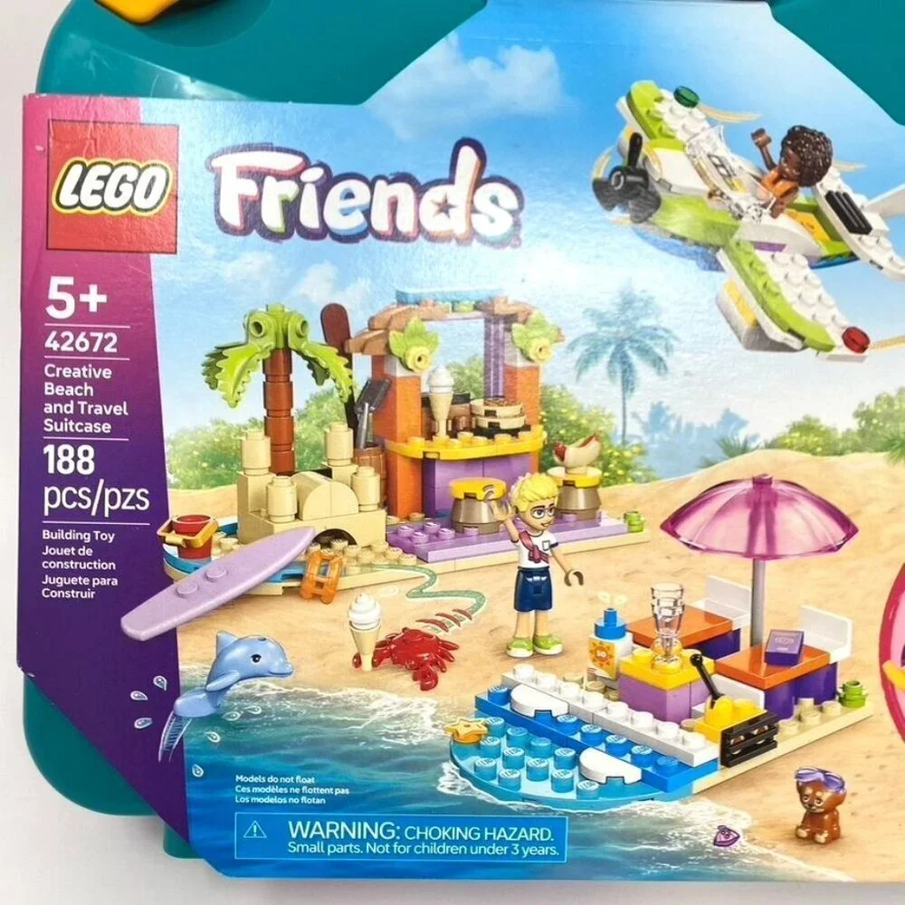 LEGO Friends Creative Beach and Travel Suitcase Pretend Play Building Set 42672